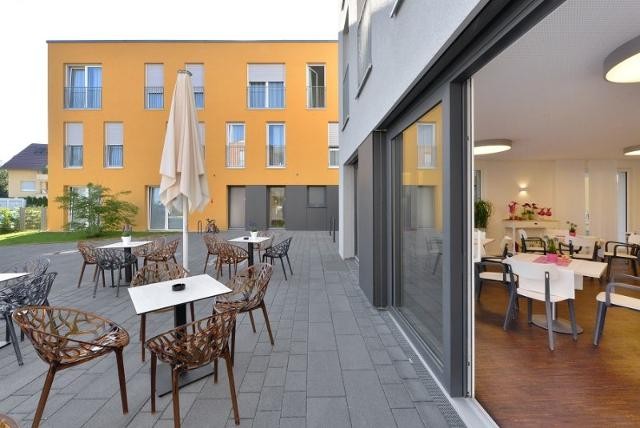 Terasse des Cafés im Palmschen Garten