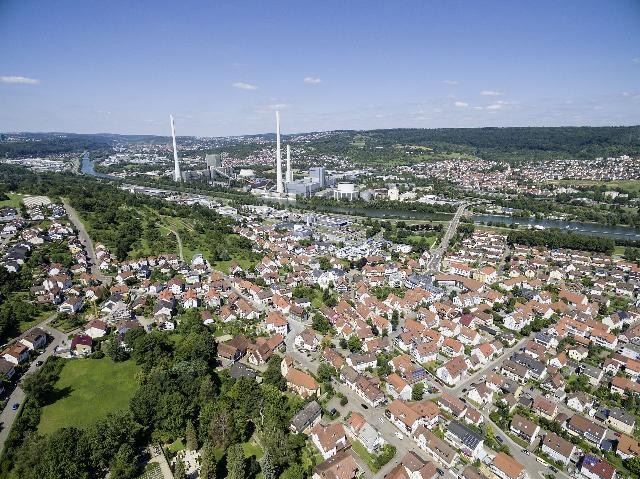 Drohnenaufnachme von Deizisau