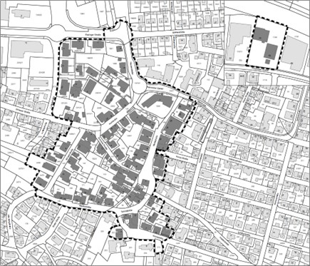 Plan des Sanierungsgebietes Ortskern III Plan des Sanierungsgebietes Ortskern III