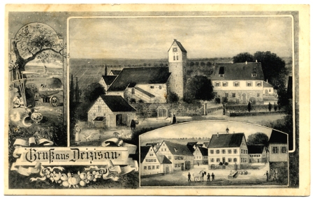 Alte Postkarte von Deizsiau