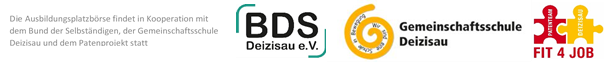 Logos der Partner: BDS, GMS und Fit 4 job